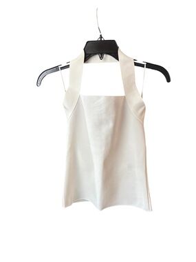 Zara sculpt halter top in white